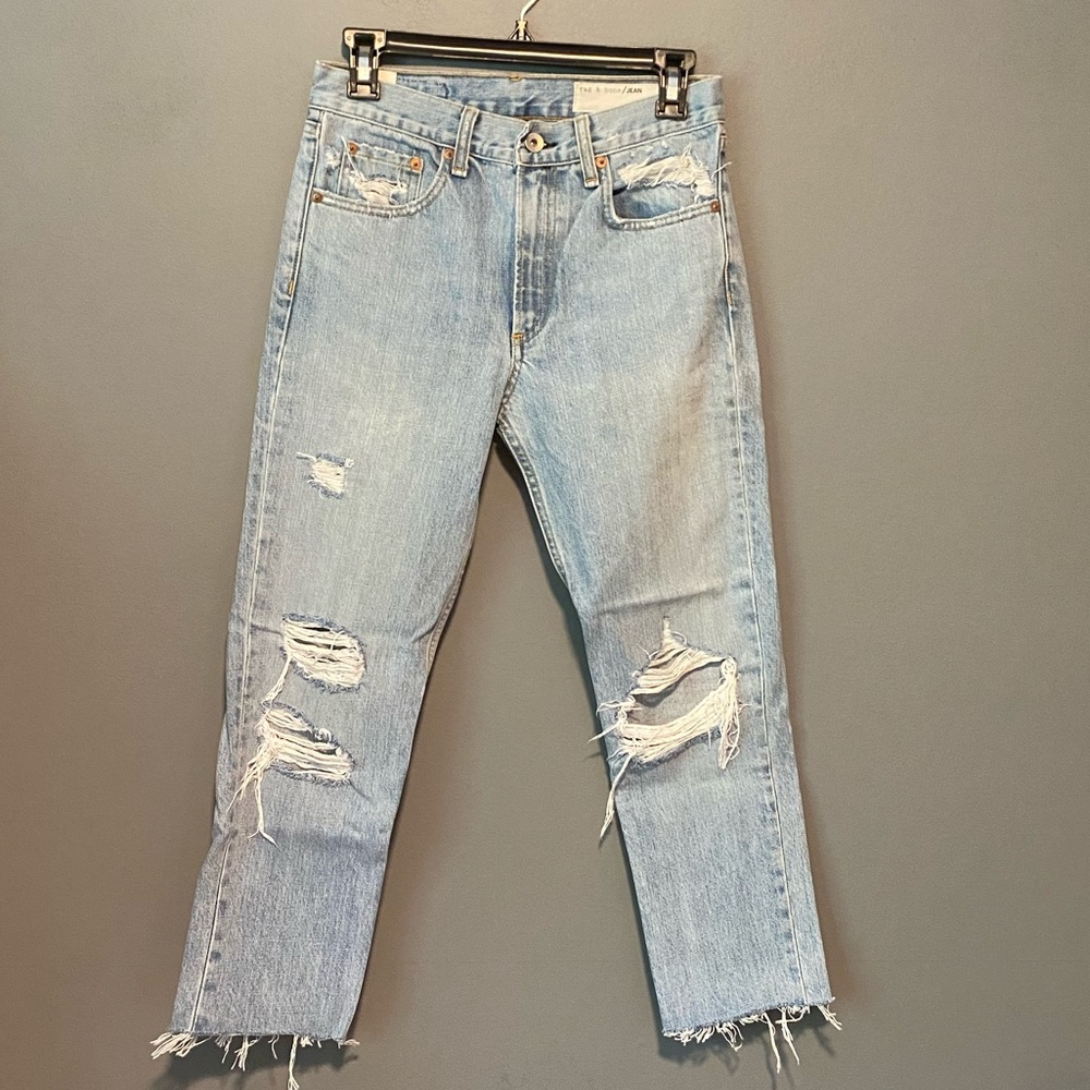 Rag & Bone High Waist Distressed Jeans